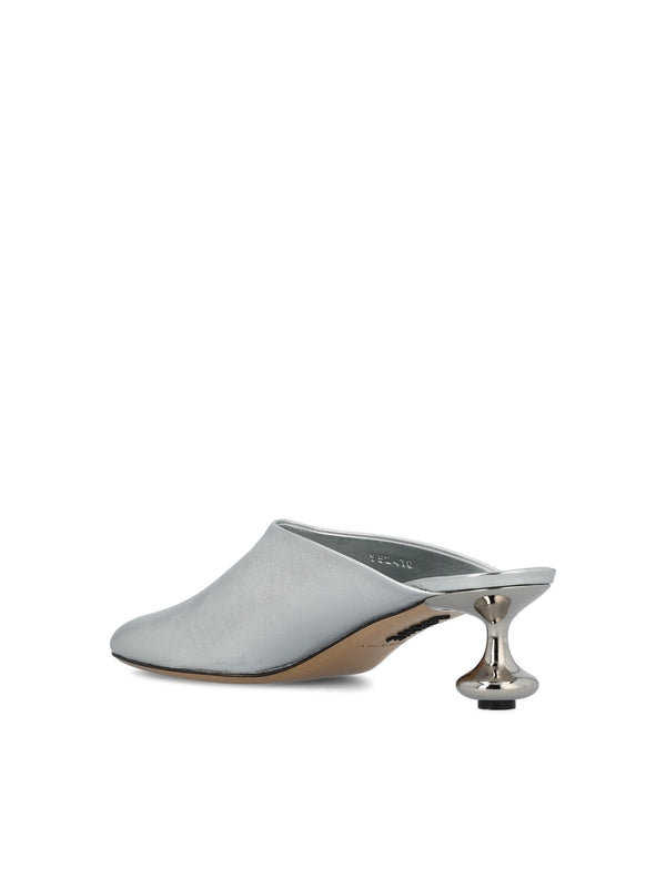 Toy Metallic Leather Sandal Heels