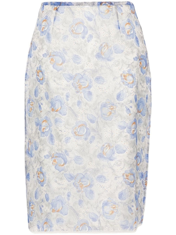 All-Over Printing Midi
  Skirt