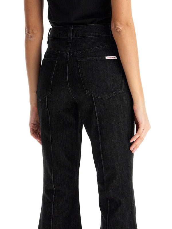 Black Flared Denim Pants