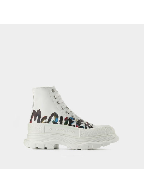 Treadslick Graffiti Logo Lace-Up Boots