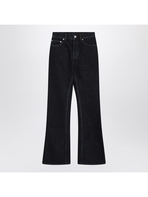 Back Logo Patch Flared Denim Pants