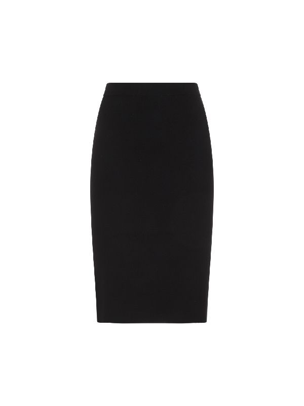 Wool Blend Pencil Skirt