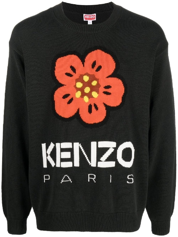 Bokeh Flower Logo Jacquard Knit