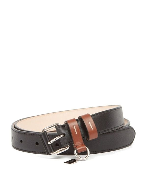 Punch Hole Detail Calfskin Belt