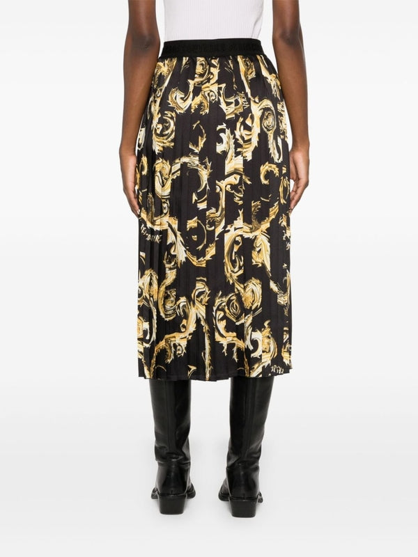 Allover Print Pleated Skirt