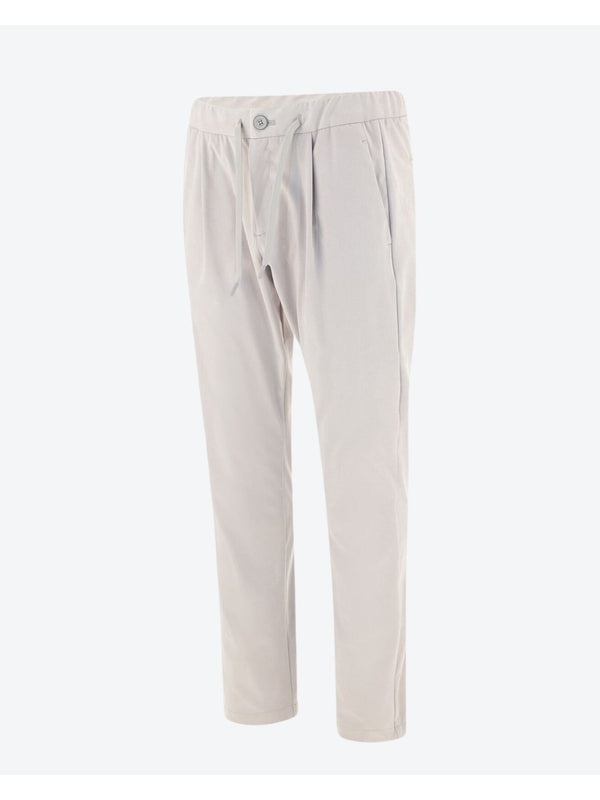 Beige Pintuck Pants