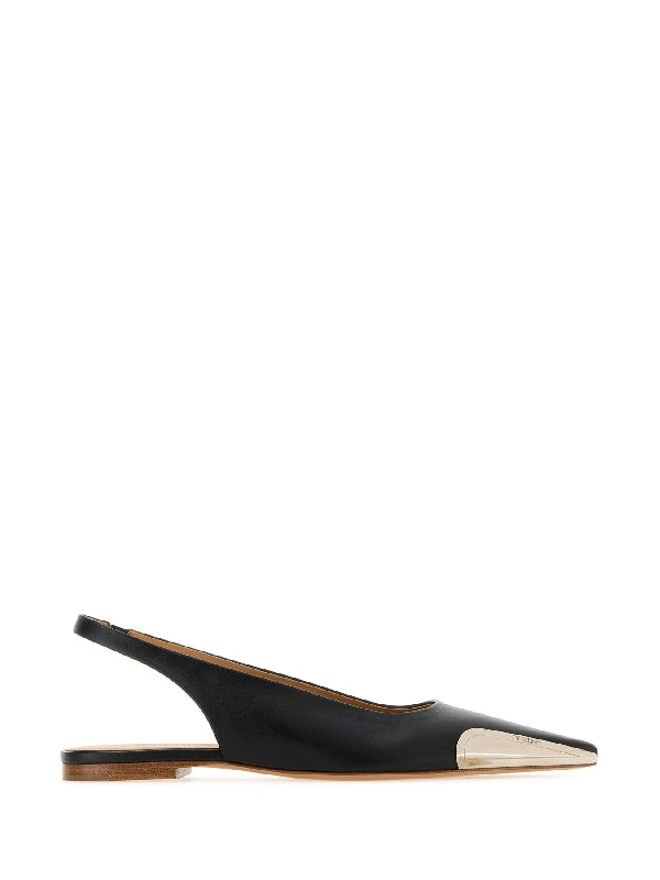 Allen Metal Detail Slingback Flat Shoes