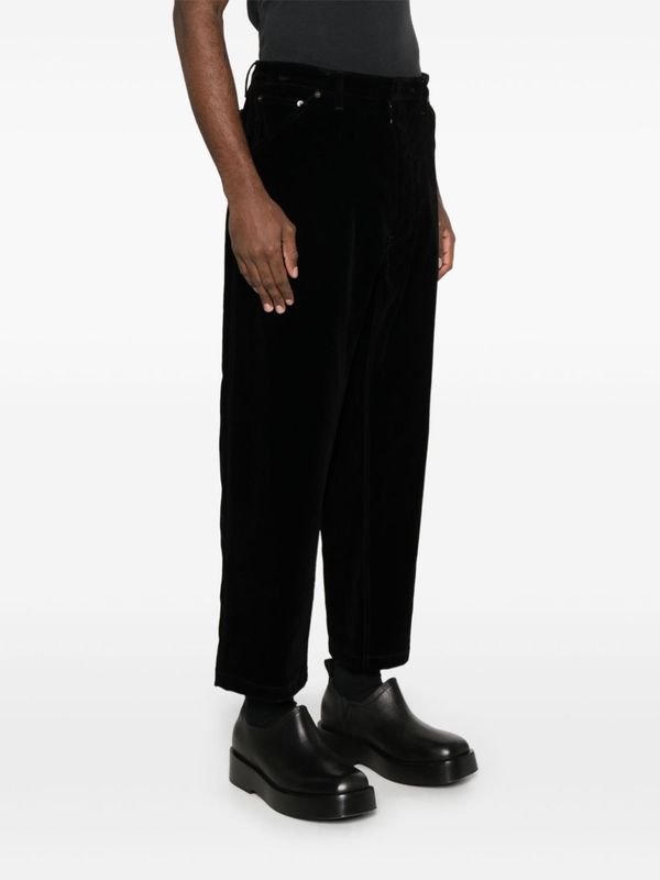 Back Triangle Logo Velvet Pants