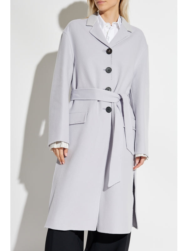 Belt Detail Single Wool Cashmere Coat