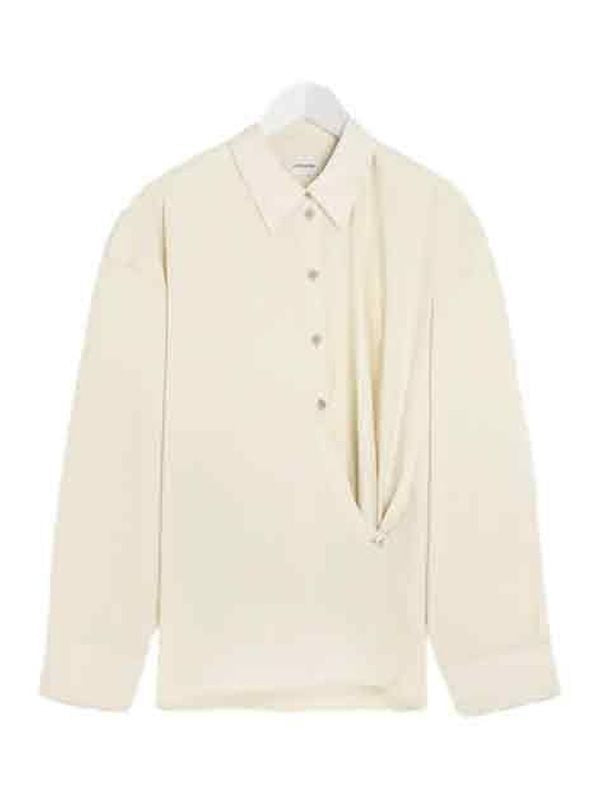 Straight Collar Twist Shirt