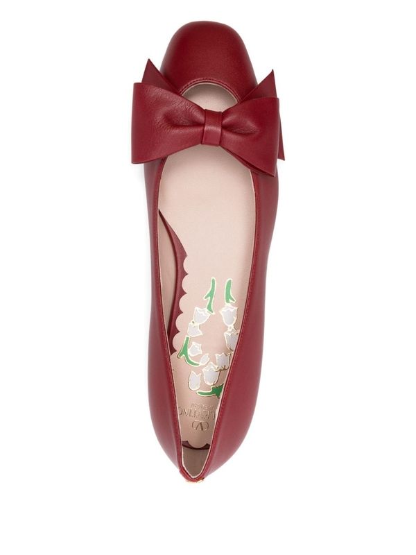 Valentino Red Flat Shoes