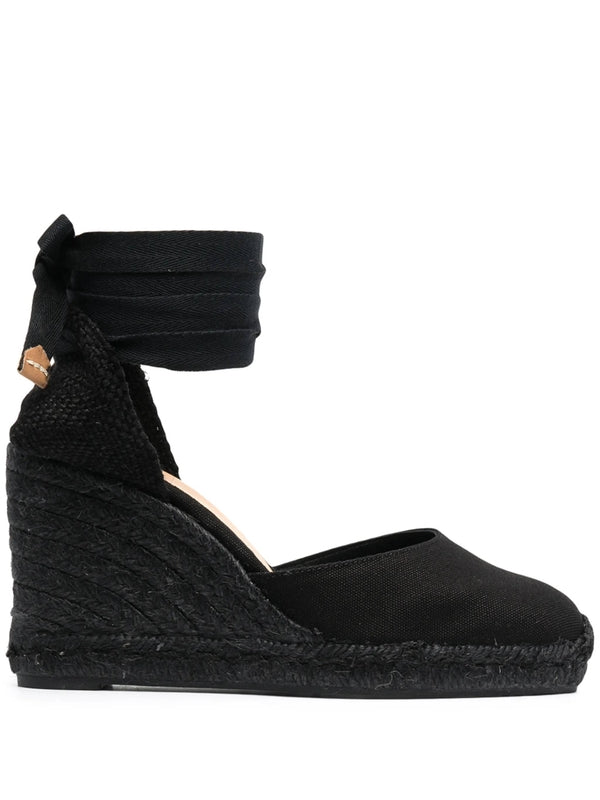 Castañer Black Wedge Sandals