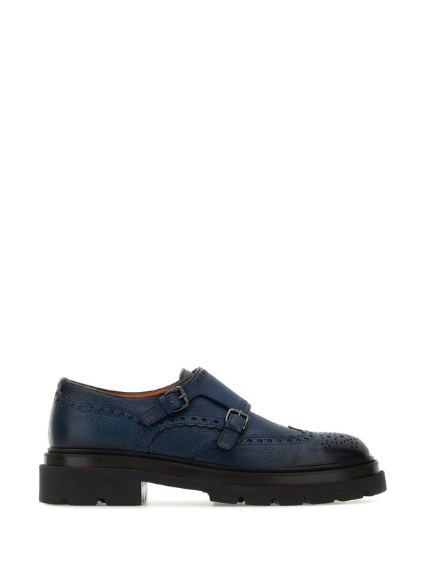 Leather Monk Strap Shoes