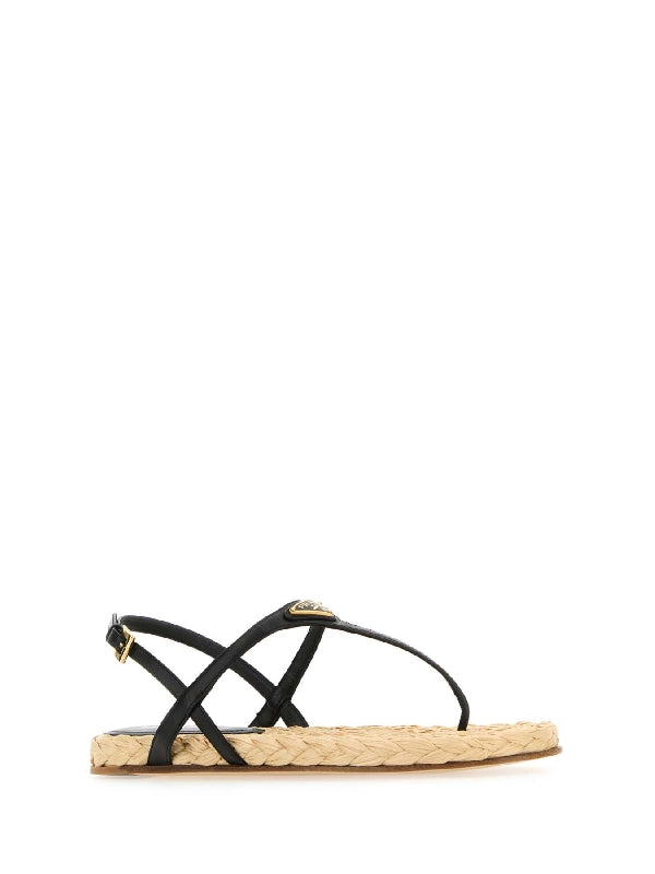 Triangle Logo Espadrille Sandals