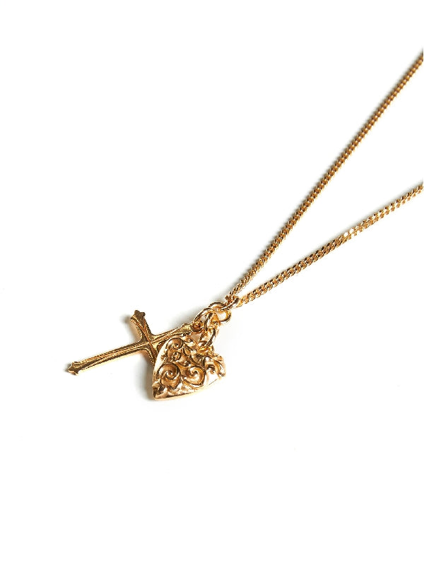 Cross Heart Pendant Necklace