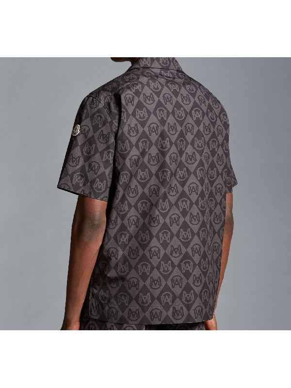 Allover Logo Printed Short Sleeve Shirt