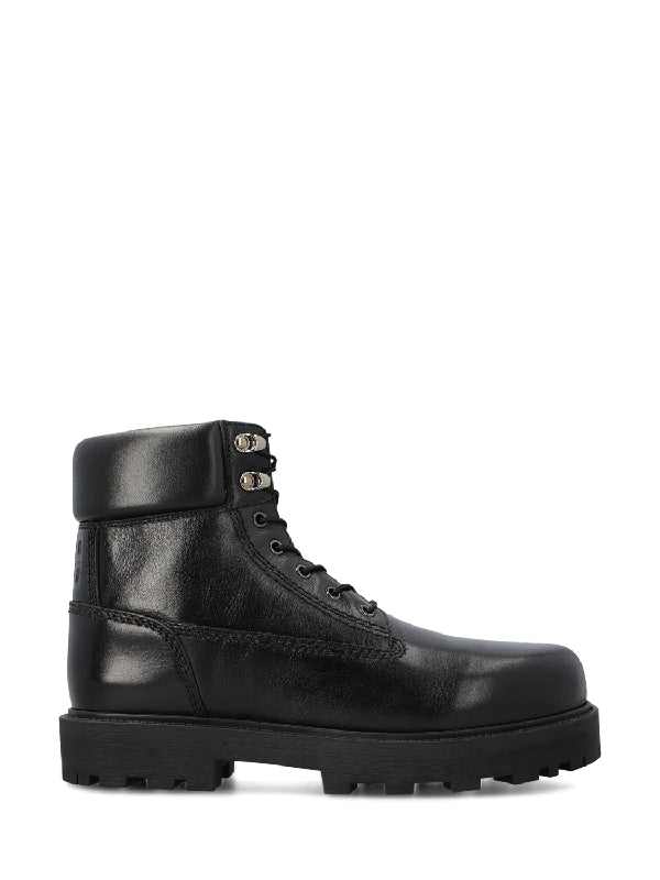 4g Logo Leather Lace-up Boots