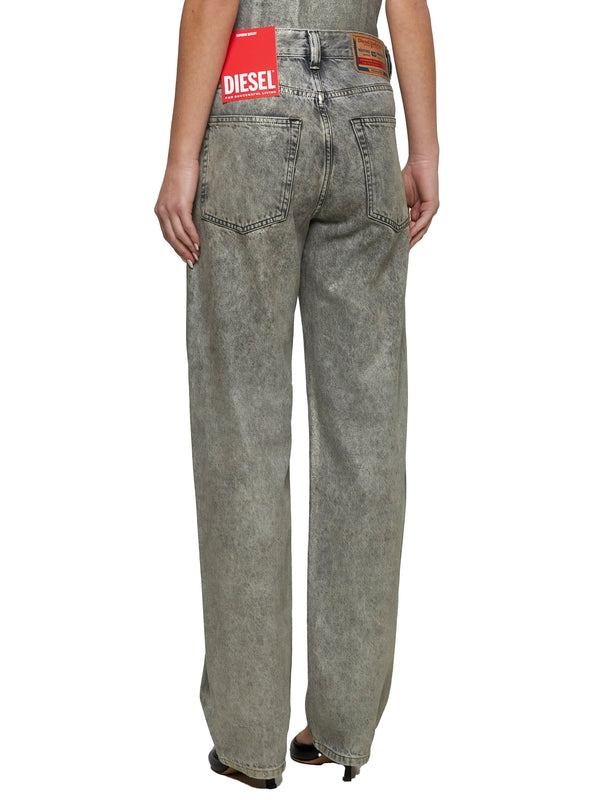 Back Logo Patch Denim Pants