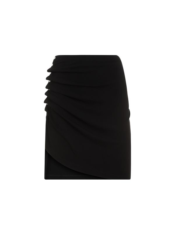 Asymmetrical Button Detail
  Midi Skirt