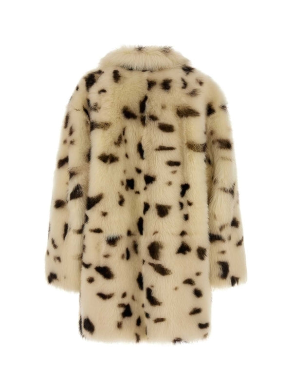 Animal Pattern Shearling Coat