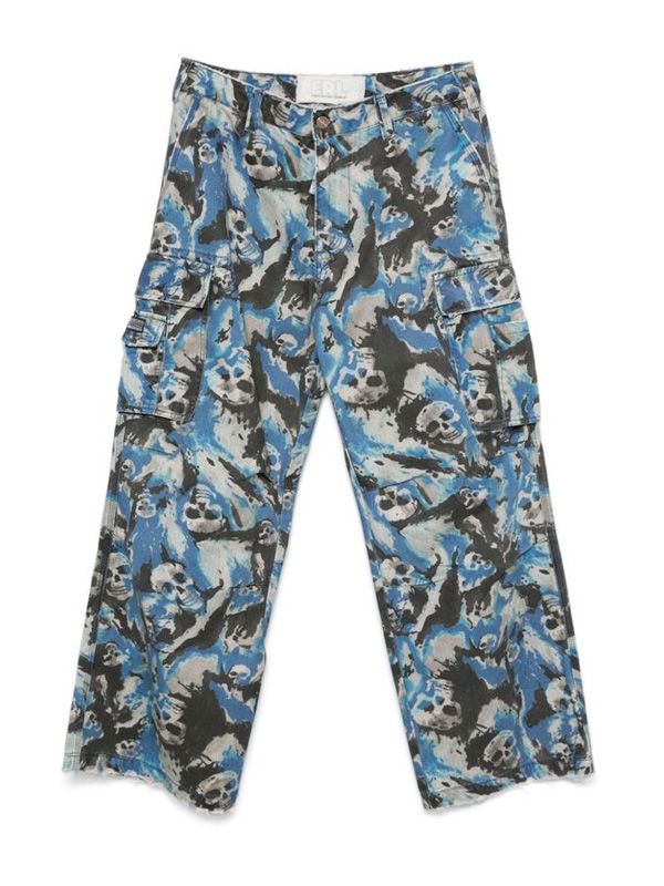 Skull Printed Cargo Pants