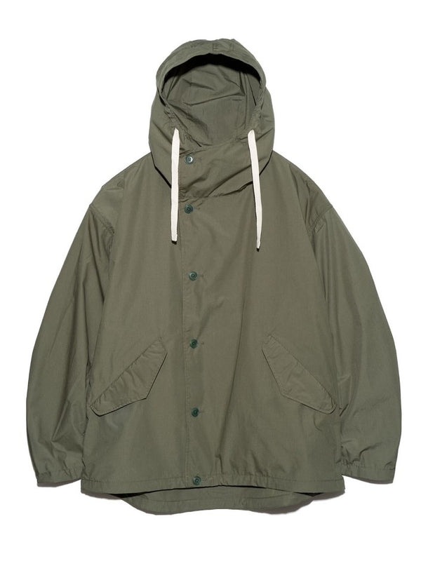 Drawstring Cotton Blend Hooded Parka