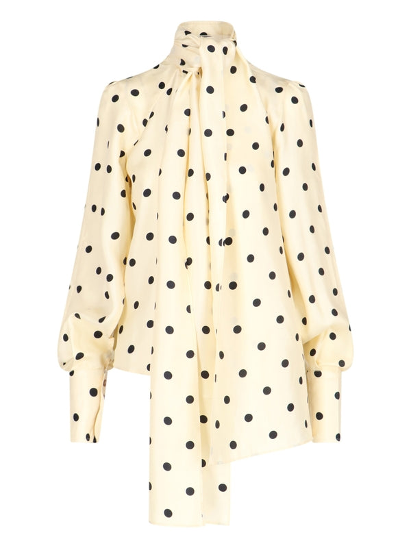 Dot Pattern Silk
  Blouse