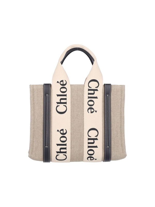 Woody Logo Small Tote Bag