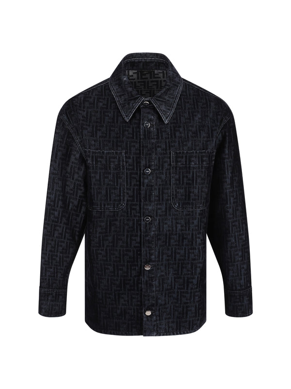 FENDI - FF Pattern Denim Shirt - Jente