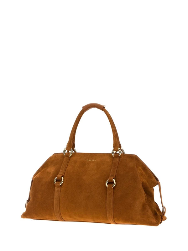 Alexander Mcqueen Brown Boston Bags