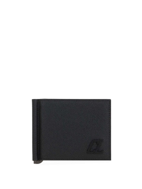 Logo Tone-on-tone Leather Money Clip