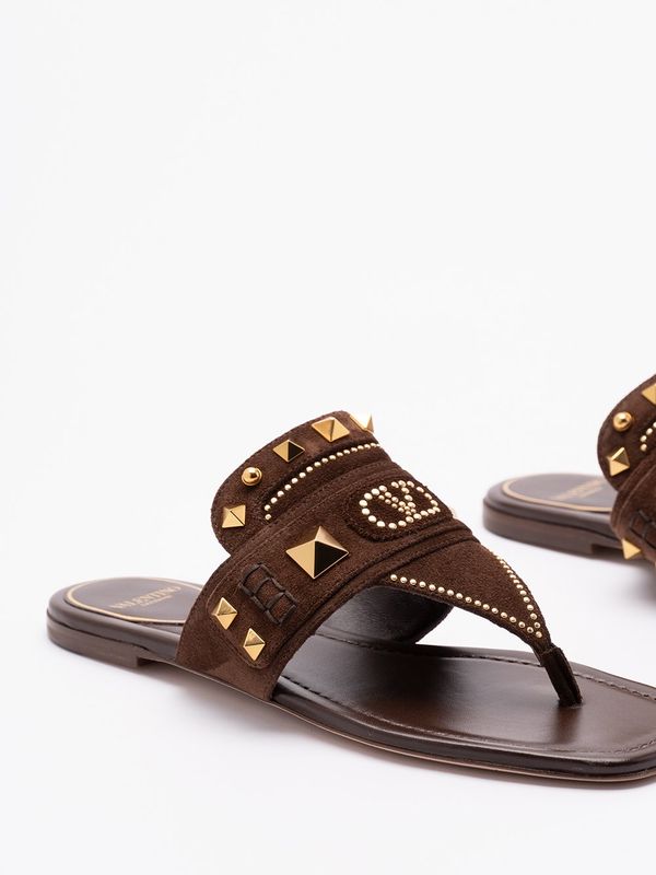 Vg Plaster Logo Leather Flip-flop Sandals