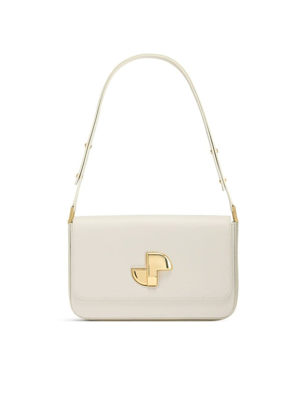 Logo Buckle Leather Shoulder Bag