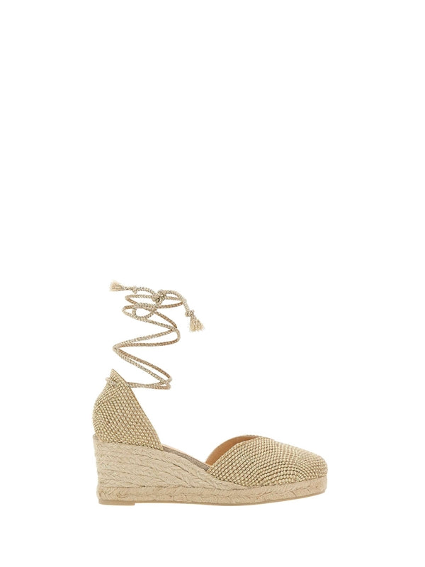 Castañer Beige Wedge Sandals