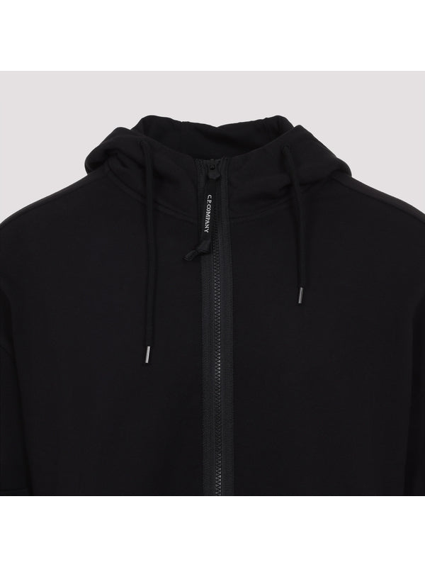 Goggle Detail Cotton Hoodie Zip-Up