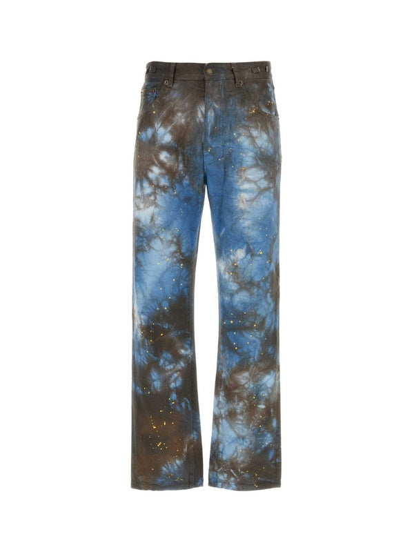 Art Printing Denim Pants