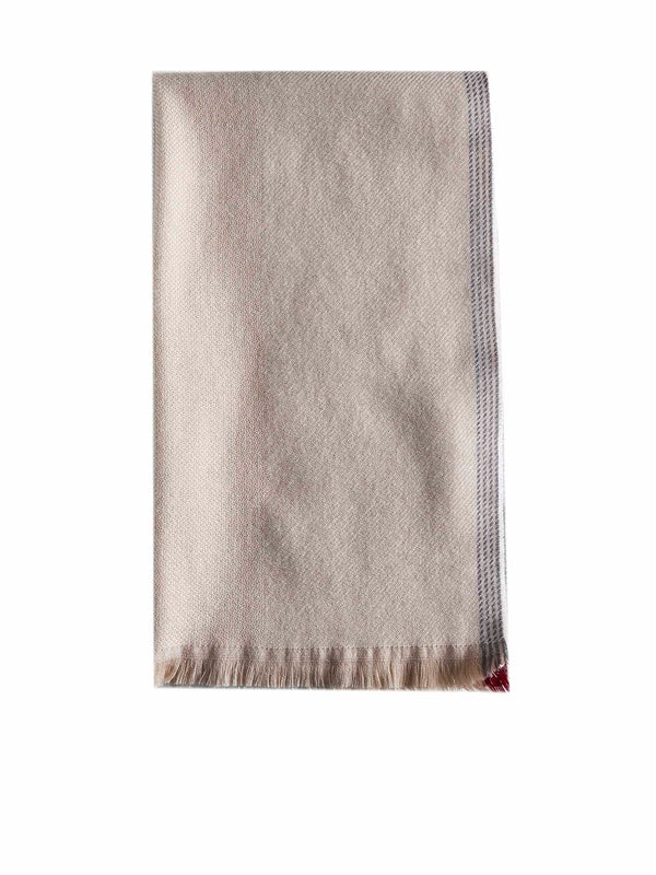 Wool Cashmere Fringe Scarf