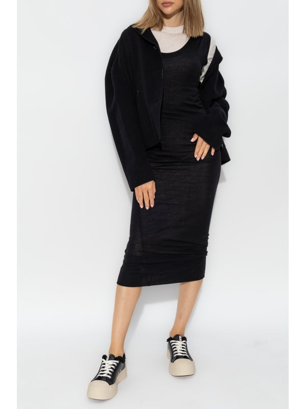 Back Logo
  Embroidered Layered Wool Dress