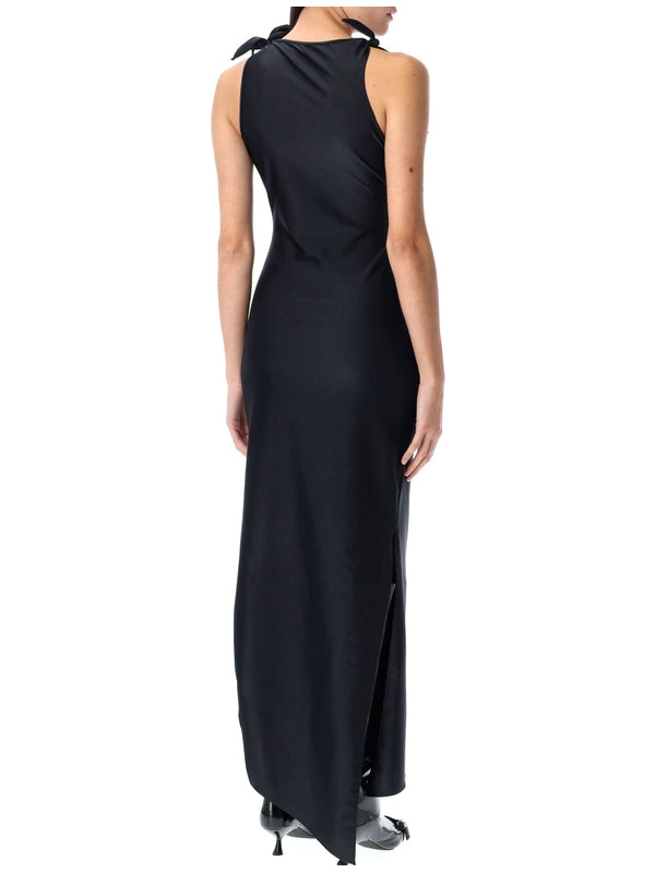 Asymmetric Flower Gown Long Dress