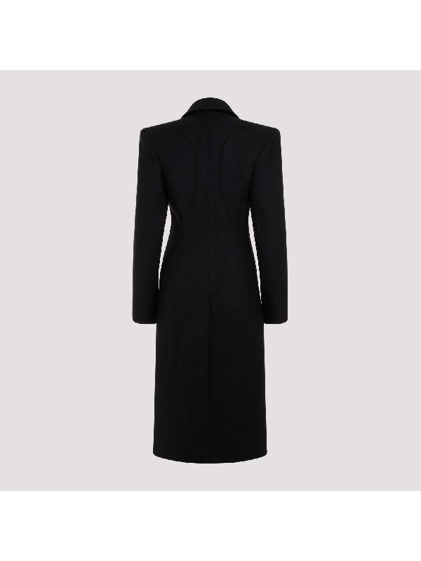 Cutout Wool Blend Coat