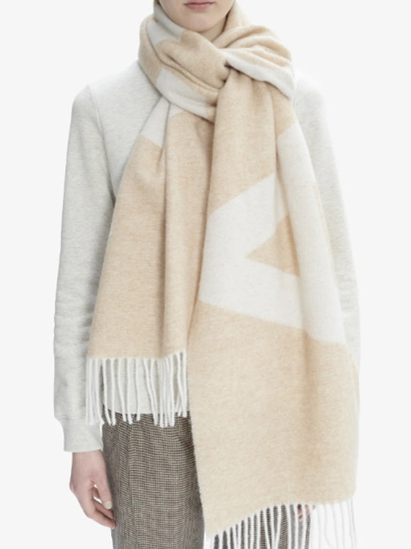 A.P.C. Beige Wool Mufflers