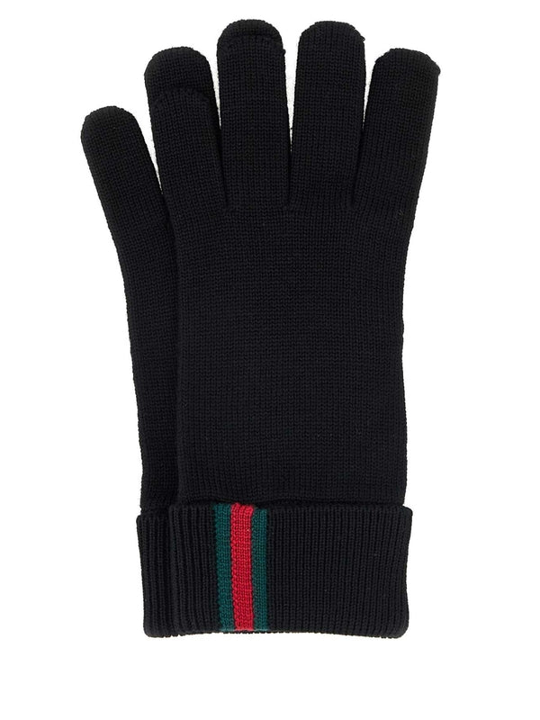 Gucci Black Wool Gloves