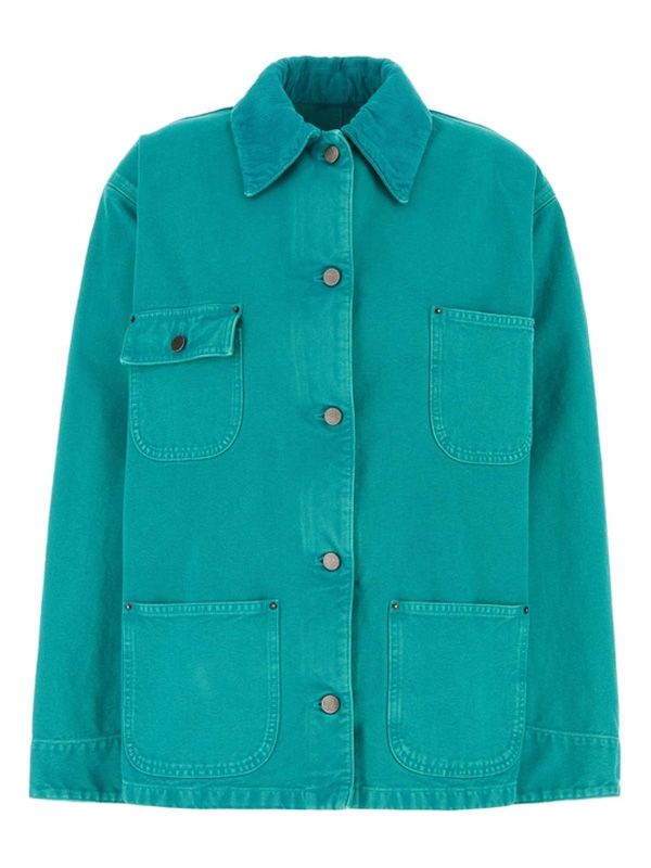 Back Logo Cotton Trucker Jacket