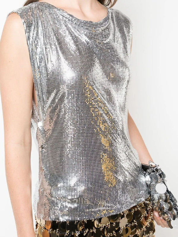 Allover Sequin Sleeveless Top