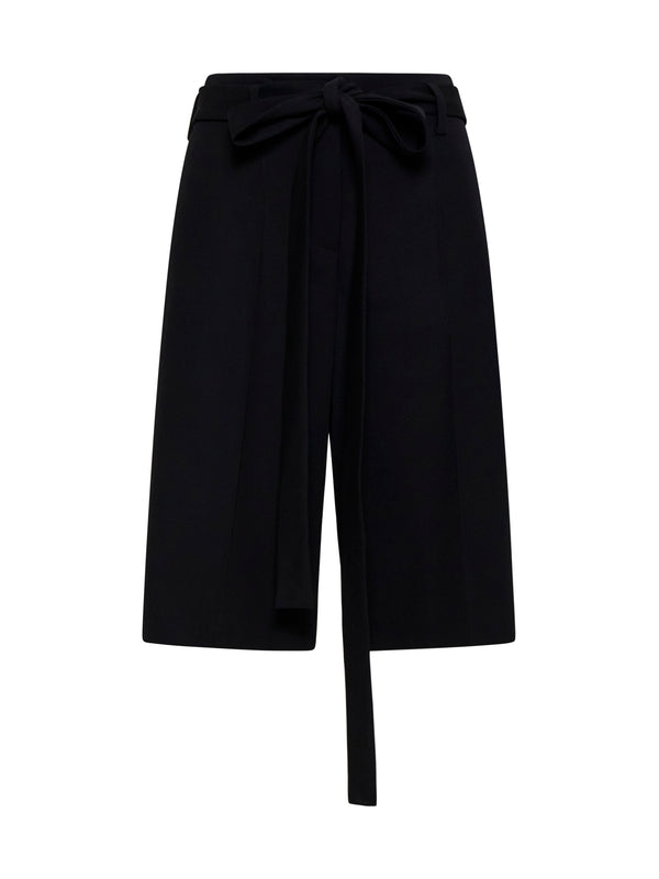 腰带羊毛百慕大短裤