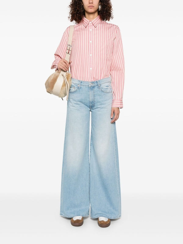 Flare Wide Cotton Denim Pants