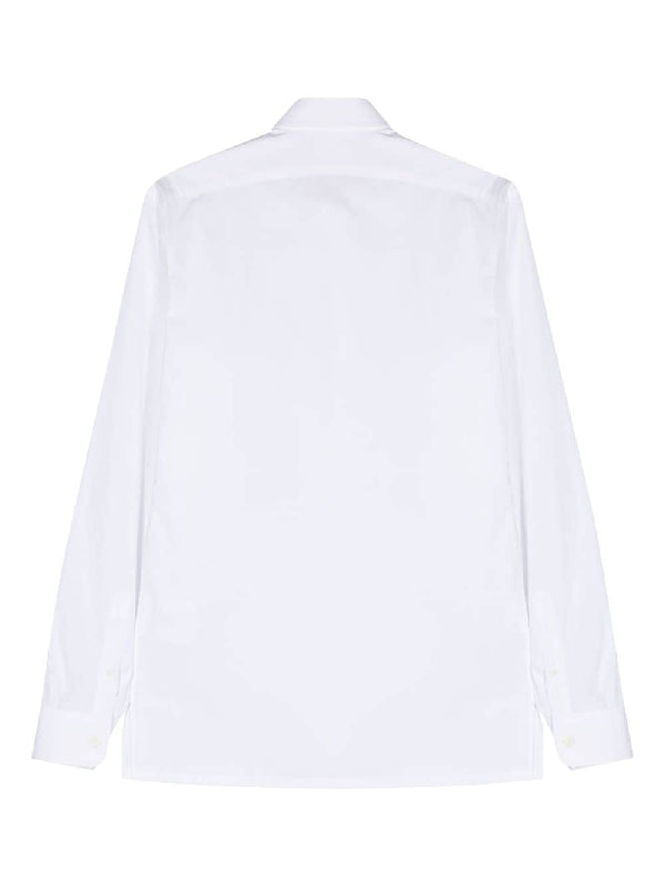 White Cotton Long Sleeve Shirt