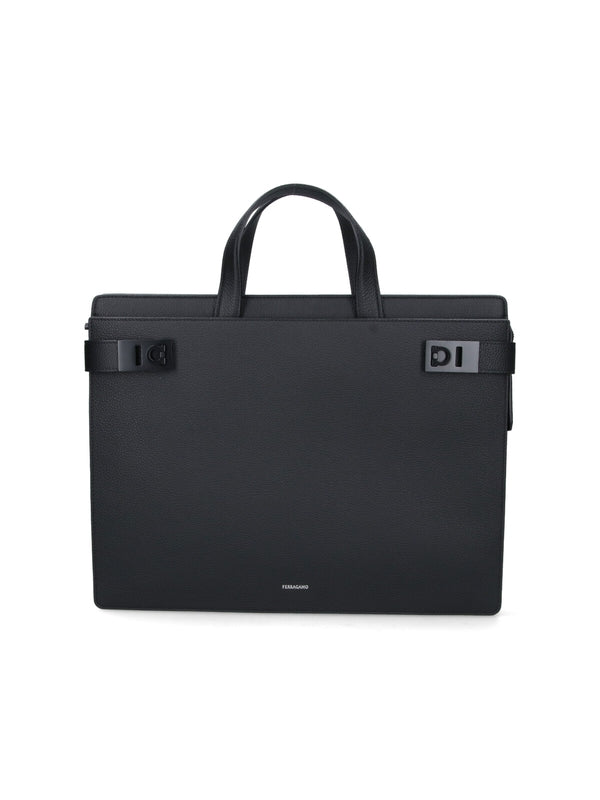 Ferragamo Black Brief Case