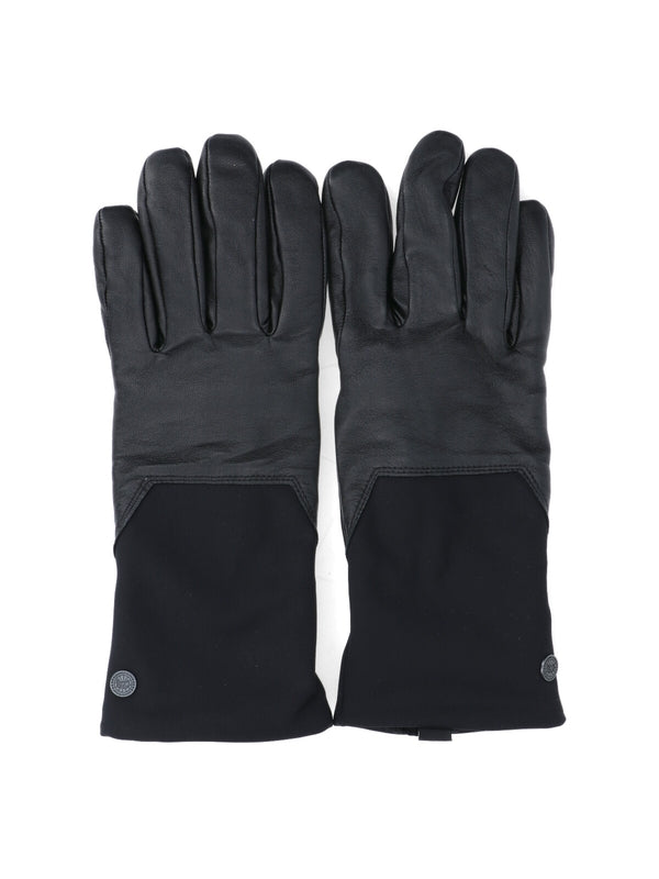 Logo Hybrid Leather Gloves