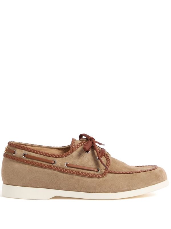 V Logo
  Decorated Suede Boat Shoes